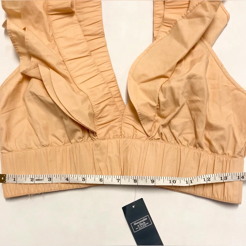 Aber­crom­bie & Fitch | Drama Collar | Ruffle Poplin |  Crop Top | Size M - Picture 12 of 12